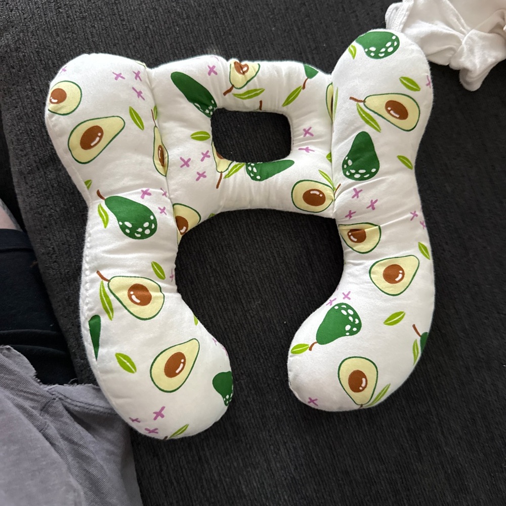 Avocado Print Baby Head Support Pillow